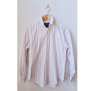 Ralph Lauren Blue Label Pink Navy White & Light Blue Striped Button Down Shirt 4